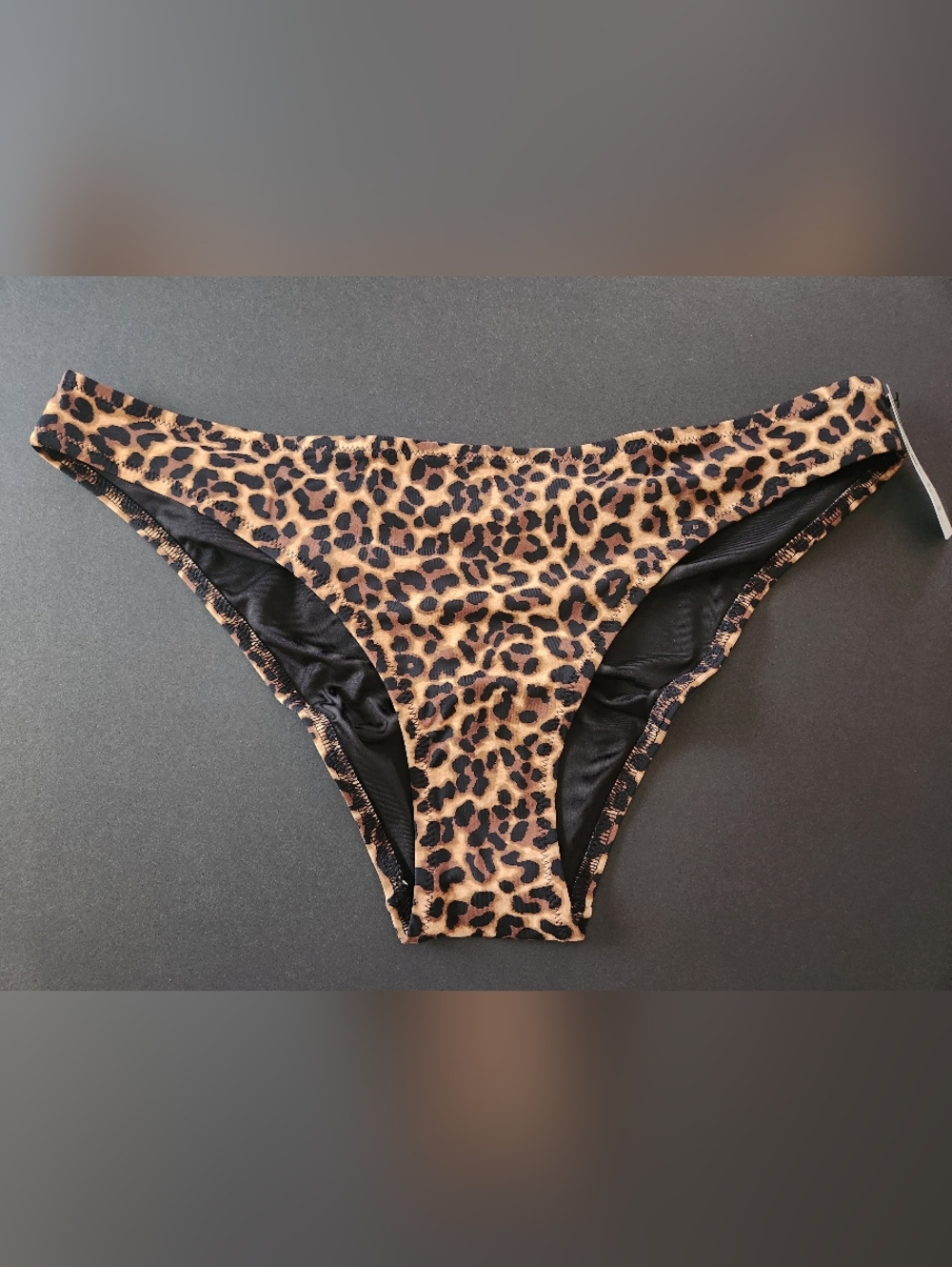 XXL VS Swim Ruched Cheeky Bikini Bottom True Cat Leopard